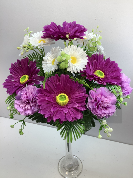 Букет гербер с гвоздиками, 10 в