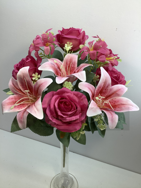 Букет роз и лилий, 10 в