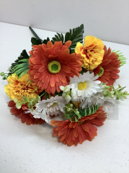 Букет гербер с гвоздиками, 10 в