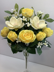 Букет роз и магнолий, композиция, 13 в