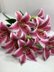 Букет лилий с бутонами, силикон, 18 г