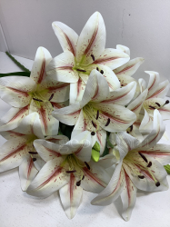 Букет лилий с бутонами, силикон, 18 г