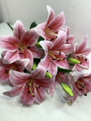 Букет лилий с бутонами, силикон, 18 г