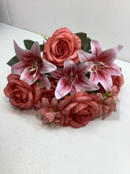 Букет роз и лилий, 10 в